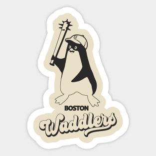 retro boston waddlers Sticker